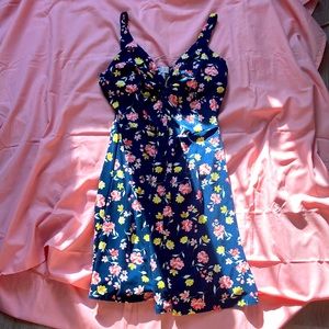 Spring Floral Dress // Navy Blue // Planet Gold